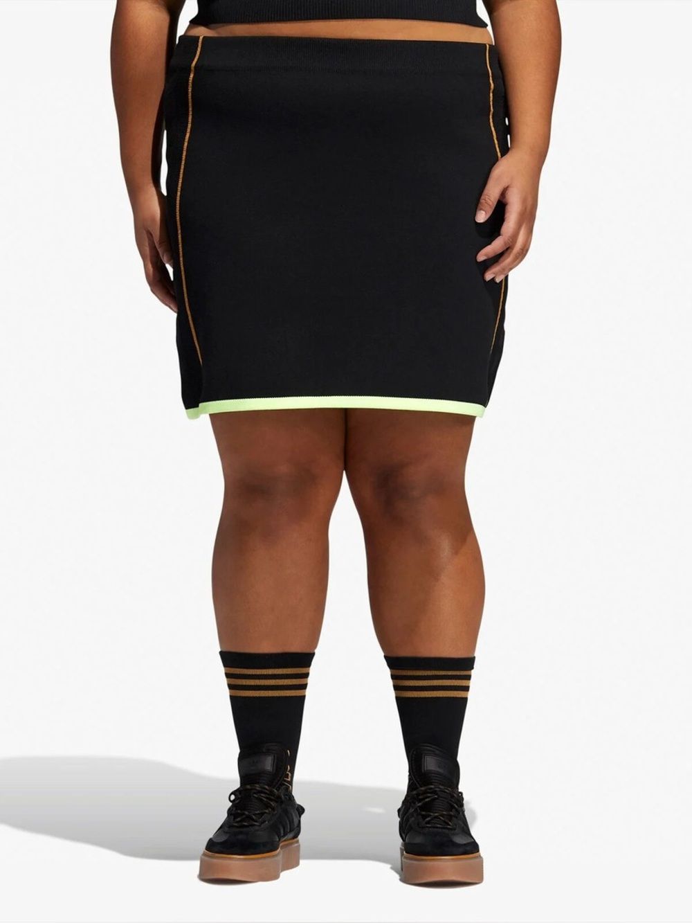 Adidas Ivy Park Black Knit Plus Size GS0380 Women Skirt Sz 1X NWT